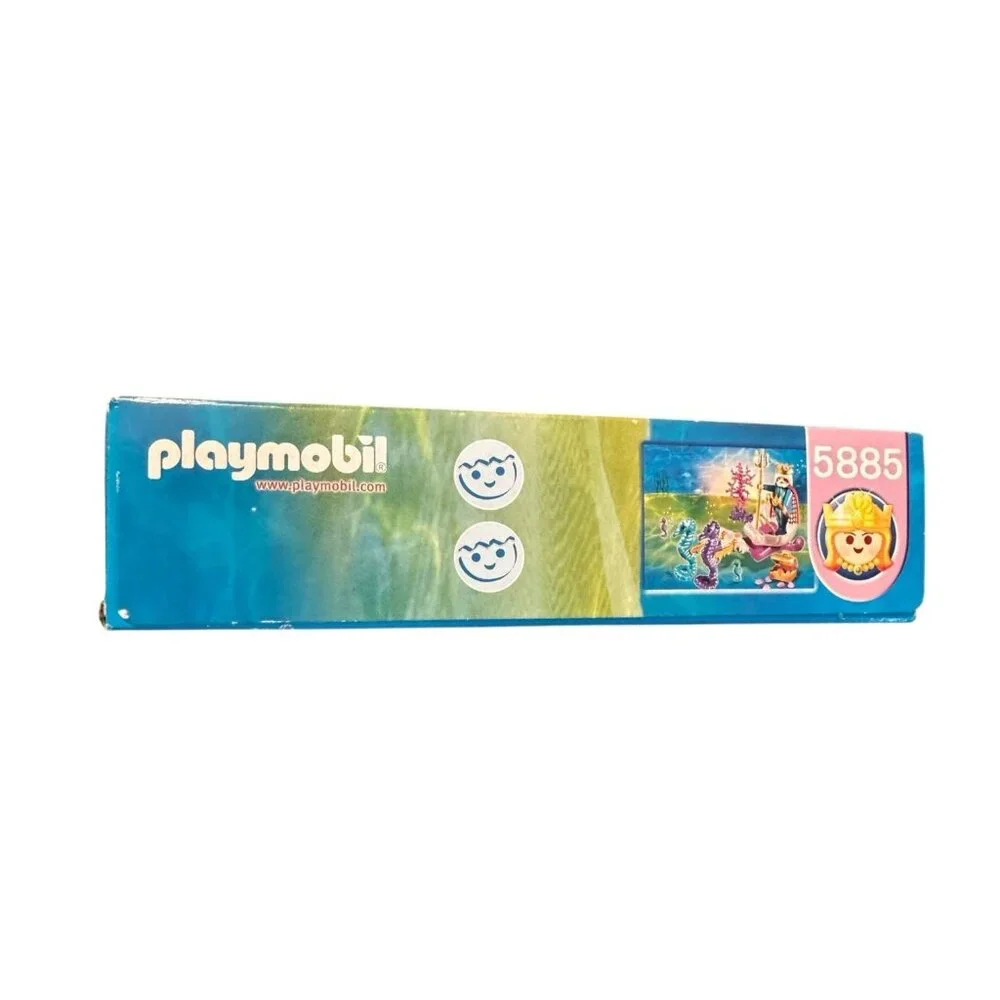 New PLAYMOBIL 5885 King Neptune and Seahorse‎ Chariot Underwater Mermaid 2009